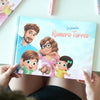 El libro de cuentos familiar personalizado es un regalo familiar divertido para cuatro miembros de la familia.