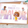 La portada del libro personalizado para papá y su hija.
