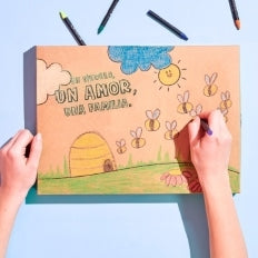 Caja para colorear Mamá y Papá
