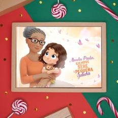 Caja de regalo para colorear de Navidad