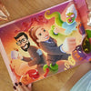 Ilustración vibrante de un libro de imágenes de amor personalizado para parejas que también es el mejor regalo para la pareja.