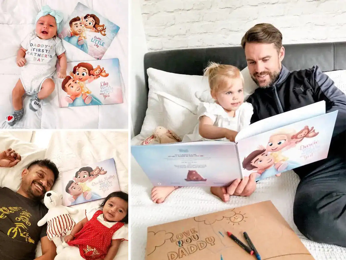 Libro personalizado para papá y su hija, que también es un regalo emocional para papá para el Día del Padre.
