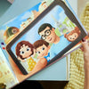 Una hermosa ilustración de un libro personalizado para papá y sus hijos.